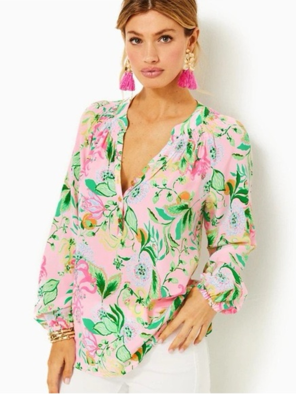 EUC Lilly Pulitzer Elsa Top Via Amore Spritzer Small